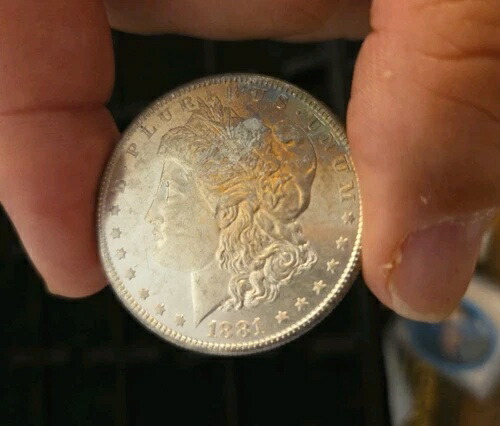 ☆☆☆ 素晴らしいトーン ☆☆☆1881-S モーガン ##超レアトーン## PetetheGreek 192 Dz画像