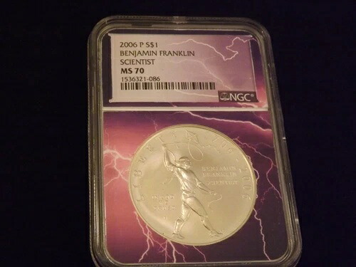 2006-P $1 ベンジャミン・フランクリン科学者 NGC MS 70-｜WORLD RESOURCE【QUEEN店】