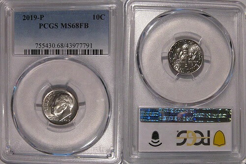 2019年 P ルーズベルト ダイム 10セント PCGS MS68FB フルバンド|WORLD RESOURCE【QUEEN店】