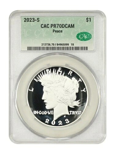 2023-S 1ドル ピースダラー CACG PR70DCAM - 1ドル (シルバー)｜WORLD RESOURCE【QUEEN店】