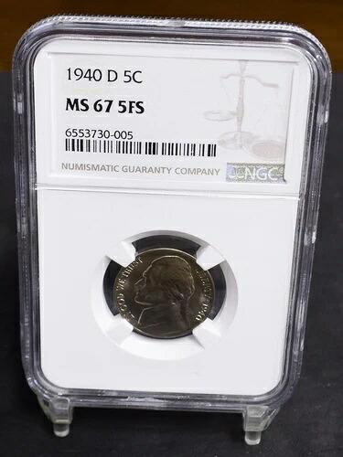 1940-D ジェファーソンニッケル - NGC MS67 5FS (#45744)|WORLD RESOURCE【QUEEN店】