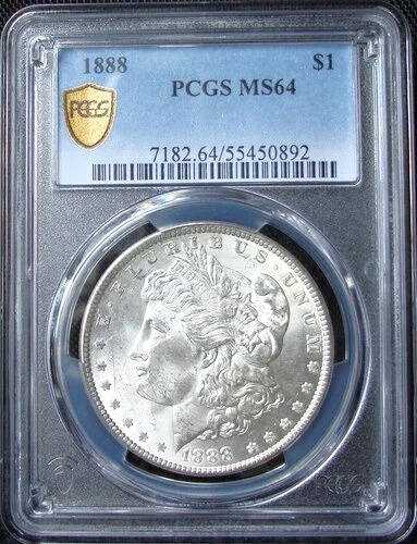 1888年モルガン銀貨 - PCGS MS 64 - ゴールドシールド｜WORLD RESOURCE【QUEEN店】