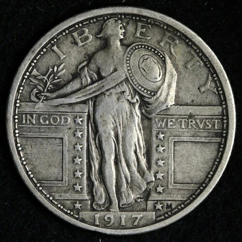 1917年 TYPE 1 自由の女神立像 シルバークォーター XF E220 KRPX-|WORLD RESOURCE【QUEEN店】