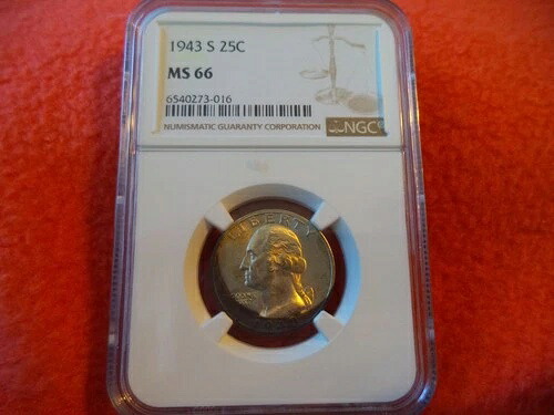 1943-S ワシントン クォーター MS66 NGC|WORLD RESOURCE【QUEEN店】