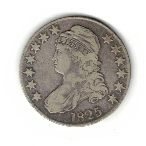アメリカ合衆国、1825年、キャップドバストシルバーハーフドル、107996｜WORLD RESOURCE【QUEEN店】