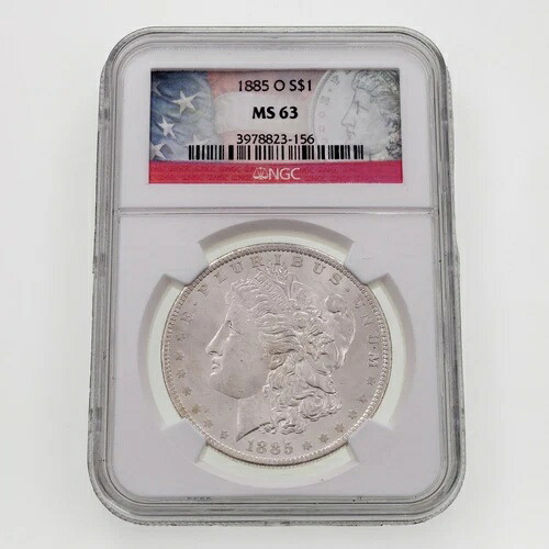 1885年-O $1シルバー モーガンドル NGC製 MS-63としてグレード付け-｜WORLD RESOURCE【QUEEN店】 46,860円