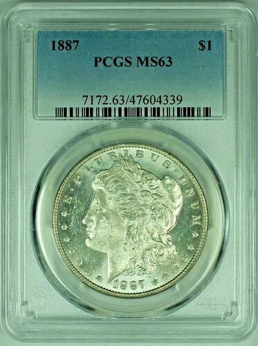 1887年 モルガン銀貨 セミプルーフ PCGS MS 63 47｜WORLD RESOURCE【QUEEN店】