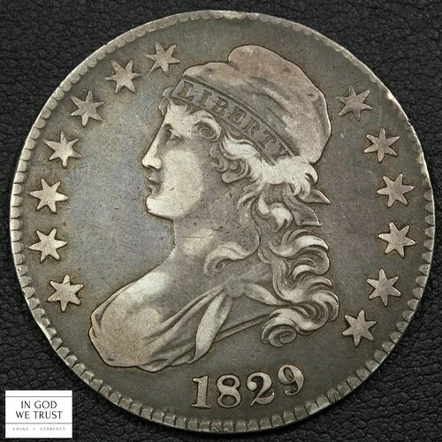 1829年 キャップバスト シルバーハーフドル 50c-|WORLD RESOURCE【QUEEN店】