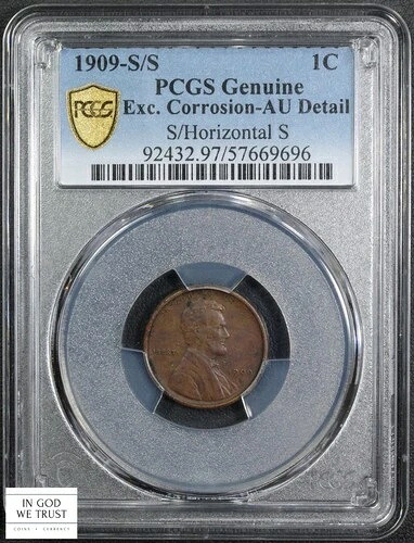 1909 S/水平 S RPM リンカーン ウィートセント 1C PCGS AU 詳細ほぼ未流通-|WORLD RESOURCE【QUEEN店】