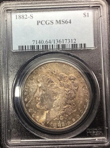 1882年 S モルガン・ダラー PCGS MS 64 カラフルトナー|WORLD RESOURCE【QUEEN店】