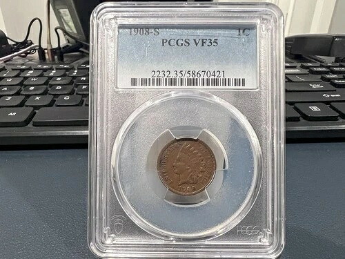 1908-S 1セント インディアンヘッド セント PCGS VF35 (II)｜WORLD RESOURCE【QUEEN店】
