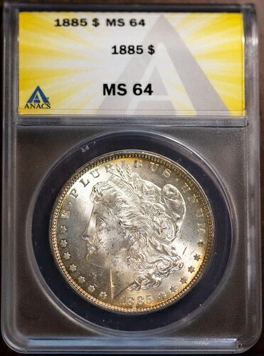 1885年 $1 シルバー モーガン MS 64 ANACS交換 #7432902 + ボーナス-|WORLD RESOURCE【QUEEN店】