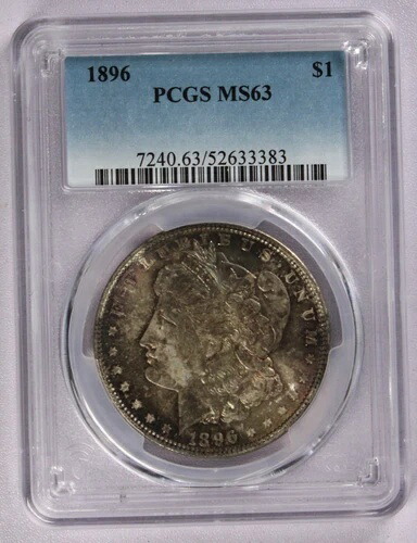 1896年 モルガン銀貨 1ドル PCGS MS 63|WORLD RESOURCE【QUEEN店】