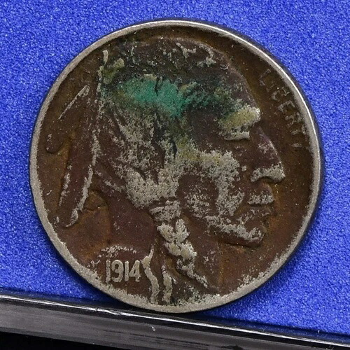 1914-D バッファローニッケル - XFディテール、非常に暗い（#58050-L）｜WORLD RESOURCE【QUEEN店】
