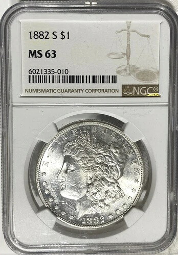 BU 1882-S モーガン シルバー ダラー NGC MS63 ブレザー! JRSYV｜WORLD RESOURCE【QUEEN店】