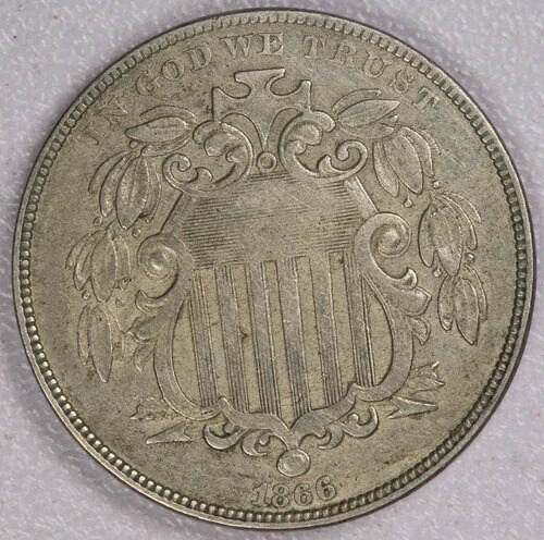 1866年 レイズシールド ニッケル 5C-VF +-|WORLD RESOURCE【QUEEN店】