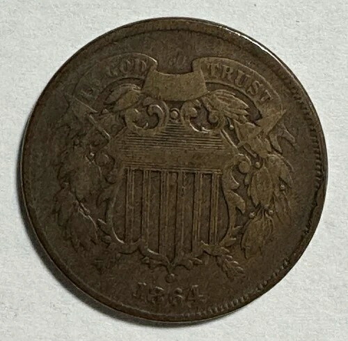 1864年製 大型モットー 2セント硬貨 VF 詳細|WORLD RESOURCE【QUEEN店】