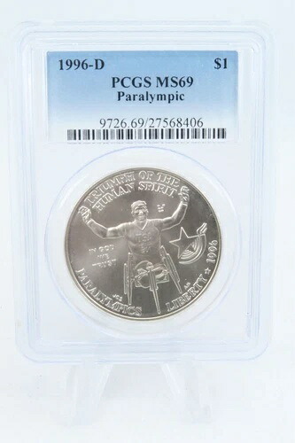 1996-D PCGS MS69 パラリンピック シルバー モダン記念ドル｜WORLD RESOURCE【QUEEN店】