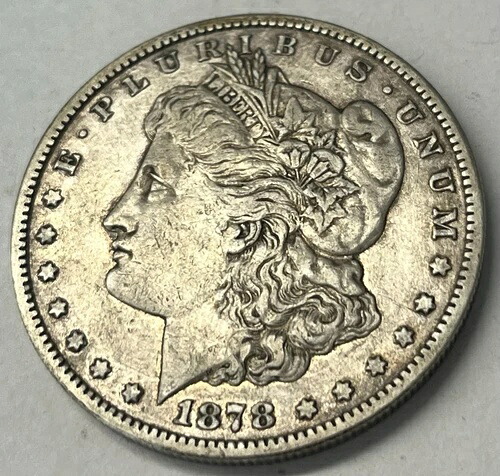 1878年CCモルガン銀貨1ドル、1年目、カーソンシティ、クリーニング済み｜WORLD RESOURCE【QUEEN店】