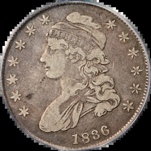 1836/1336年 バストハーフダラー レタードエッジ PCGS VF20 0-108 R.1 ナイスストライク｜WORLD RESOURCE【QUEEN店】