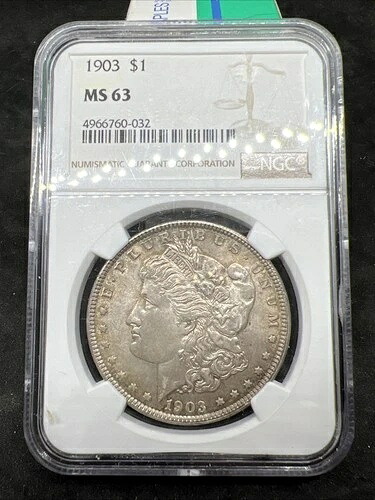1903年 P $1 モルガン シルバー ダラー コイン NGC MS63 チョイス Bu ナイス トーニング｜WORLD RESOURCE【QUEEN店】 65,945円