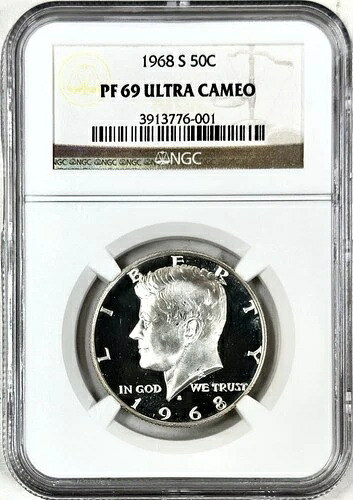 1968 年 S プルーフ ケネディ ハーフ ダラー NGC PF69 ウルトラ カメオ - 素晴らしい魅力です!!｜WORLD RESOURCE【QUEEN店】
