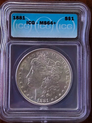 1881-P モルガン銀貨 - ICG MS64+