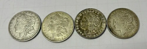 モルガン銀貨 1921年、1921年、1921 D、1921 D 4枚セット
