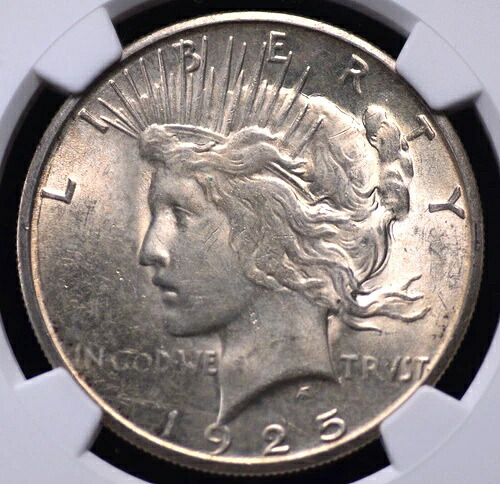 1925年 ピースダラー NGC MS 61 ナイスコイン（条件付きで日付が不正確なため、このコインは ...