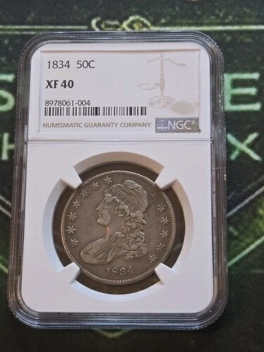 1834 50C NGC XF 40 キャップ付き胸像 ハーフドル シルバー 50セント｜WORLD RESOURCE【QUEEN店】