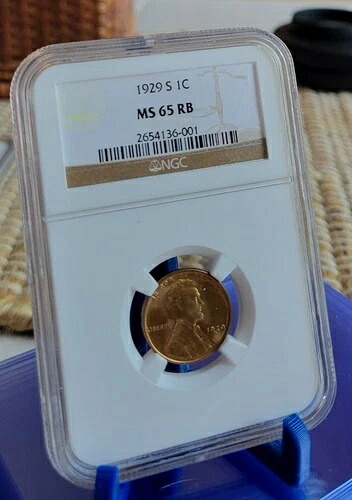 1929-S リンカーン小麦セント NGC MS65RB