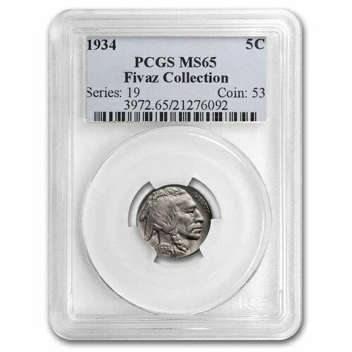 1934年 バッファローニッケル MS-65 PCGS 66,550円