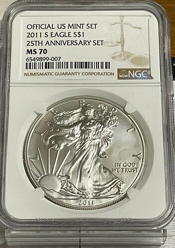 2011年 S 公式ミントセット 25周年記念セット NGC MS 70 0725011