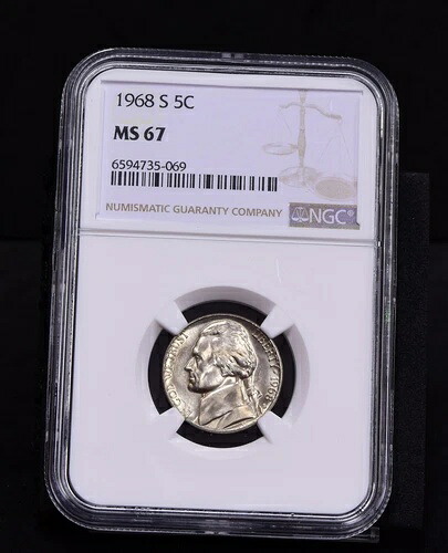 1968-S ジェファーソンニッケル - NGC MS67 (#48649)