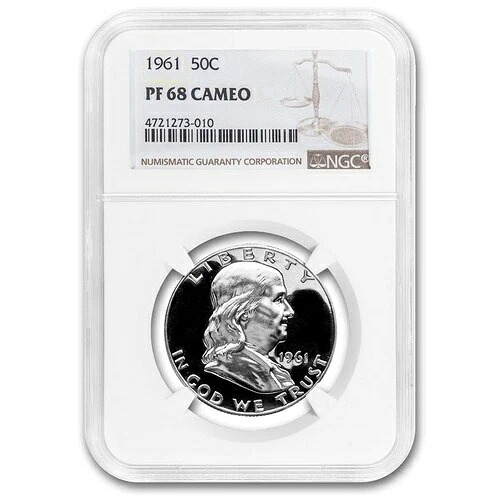 1961年 フランクリン ハーフダラー PF-68 CAM NGC