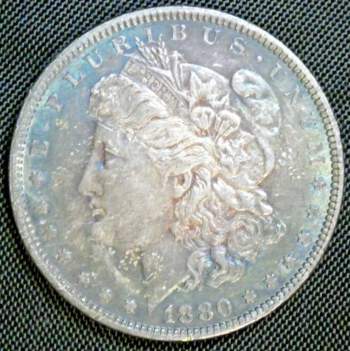 1880年 1ドル モルガン銀貨 米国造幣局 トーン加工