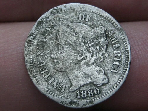 1880年 3セントニッケル 3CN-VG/美品