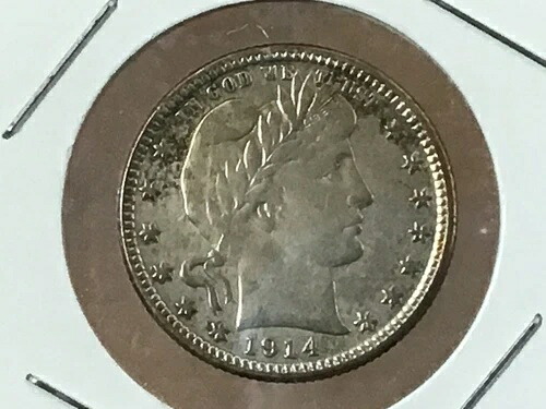 1914年製 バーバーシルバー クォータートーン 未使用 B0331