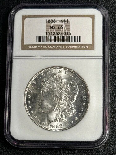 1888年モルガン銀貨 NGC MS-65 66,550円