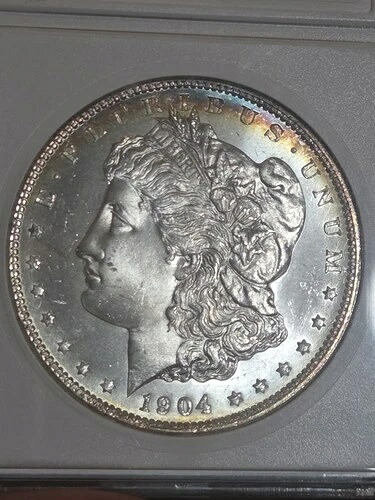 1904年 O $1 モルガン・ダラー ANACS MS65「第2世代ソープボックス」トーン #PK5591