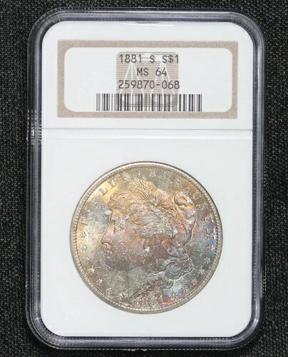 1881-S モルガン・ダラー NGC MS-64 2YAT