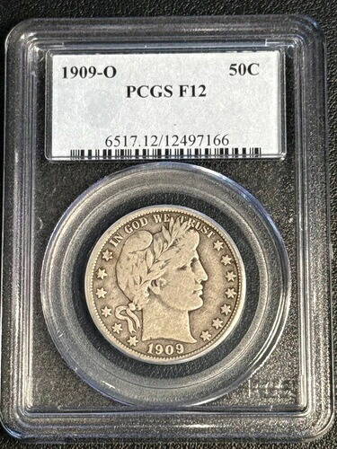 1909 O バーバー ハーフダラー PCGS F-12