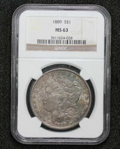 1889年 モルガン・ダラー トーン NGC MS-63 2QL4