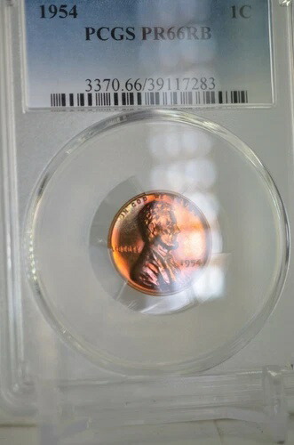 PR66RB 1954年 レッドブラウン リンカーン ペニー PCGS グレード 1セント プルーフ ナチュラルトーンコイン 66,550円