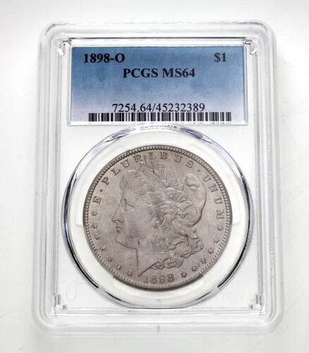 1898-O 1 ドル モルガン ダラー、PCGS により MS64 と評価された素晴らしいコイン!