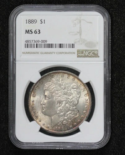 1889年 モルガン・ダラー NGC MS-63 トーン 2QKV