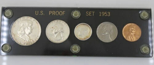 1953年 アメリカ造幣局 プルーフセット ブラック ハードプラスチックホルダー