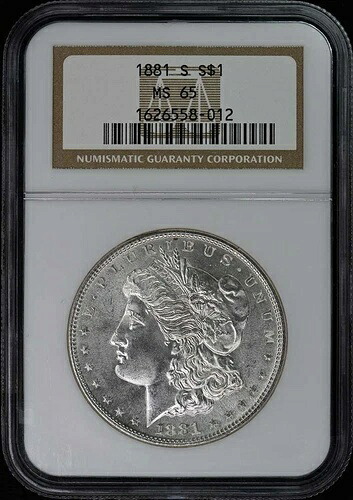 1881-S モルガン・ダラー S$1 NGC MS65