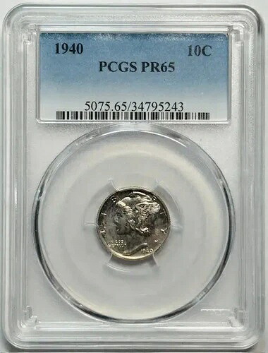 1940年 P マーキュリーダイム PCGS PR-65 プルーフ