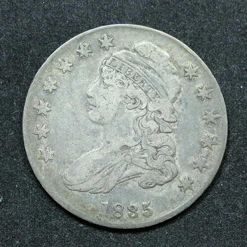 1835年製キャップドバストシルバーハーフドル50セント硬貨（写真）